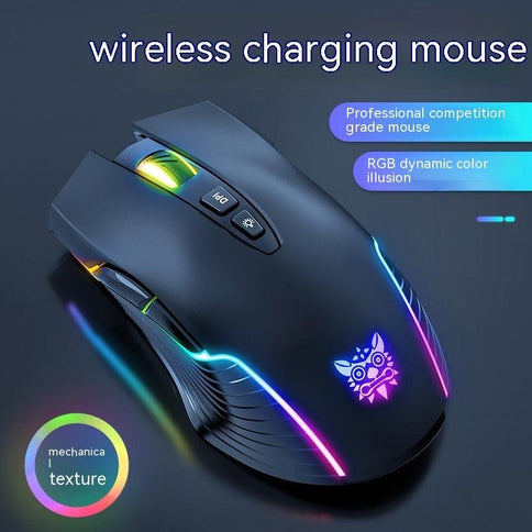 Luminous USB charging wireless gaming mouse Bluetooth with RGB light effects and professional competition features