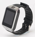 DZ09 smart watch for fitness with a sleek black design and a square touchscreen display, suitable for tracking activities