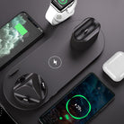 6 in 1 charging dock station for iPhone and Apple Watch, featuring sleek design and multiple charging ports for convenience