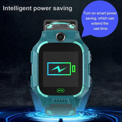 Children's smart watch with a user-friendly interface, power saving feature, and location tracking for safety and convenience