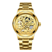 Luxury Luminous Waterproof Steel Band Watch with Mechanical Design