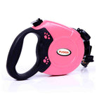 Highfre pink retractable dog leash with a comfortable grip and stylish design, perfect for walking your pet