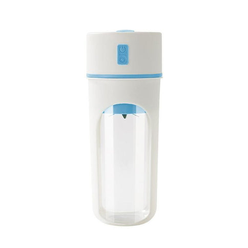 Highfre multi-functional juicer squeezer in white and blue, perfect for making fresh juices on the go with USB charging feature.