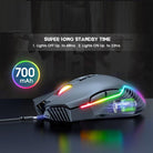 USB charging luminous wireless gaming mouse Bluetooth with vibrant LED lights and 700 mAh battery for long-lasting use