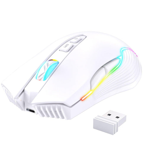 USB charging luminous 24g wireless gaming mouse Bluetooth with colorful LED lights and ergonomic design for comfortable use