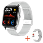 Stylish blood pressure smart watch with a sleek design, heart rate monitor, and a free additional strap included