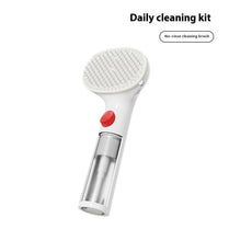 3 in 1 pet steam brush with adjustable cleaning settings, featuring a white ergonomic design for easy pet grooming and maintenance.