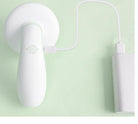 USB desktop vacuum for home in sleek white design with a connected power bank for portability and convenience