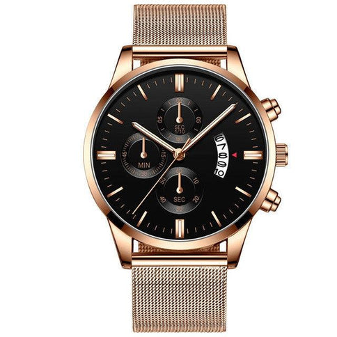 Stylish Business Mesh Band Watch for Men - Luxury Quartz