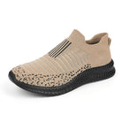 Stylish comfortable running shoes in beige with breathable mesh design and cushioned sole for optimal support