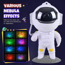 Galaxy star projector in the shape of an astronaut with multiple nebula effects, perfect for home room decoration