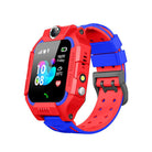 Colorful children's smart watch with a red and blue design, touch screen, and camera features for kids' safety and fun