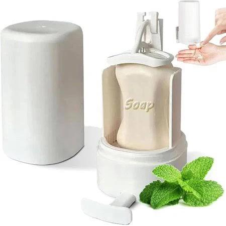 Wall mounted soap grinder with a sleek design ideal for organizing and dispensing soap conveniently in your bathroom or kitchen