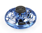 Mini LED flying drone toy in blue with interactive features, perfect for stress relief and indoor fun