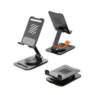 Adjustable phone holder stand featuring a 360 degrees rotate design, ideal for various viewing angles and stability