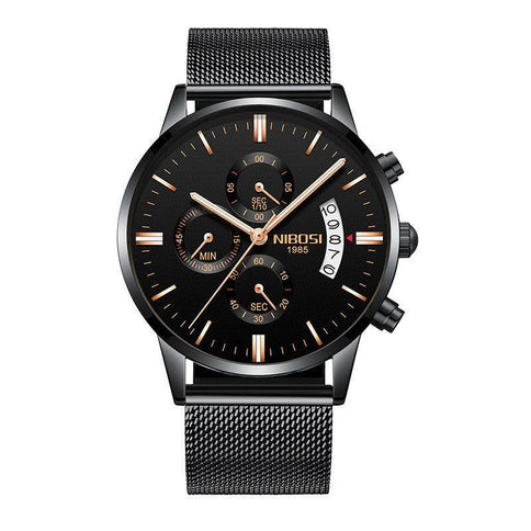 Nibosi Luxury Men's Chronograph Watch in Brown