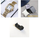 Stylish waterproof women's fashion watch with a gold-tone metal band and a square face, perfect for any occasion