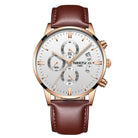 Nibosi Luxury Men's Chronograph Watch in Brown