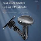 All-metal automotive magnetic phone holder featuring nano strong adhesive for secure, mark-free attachment in cars