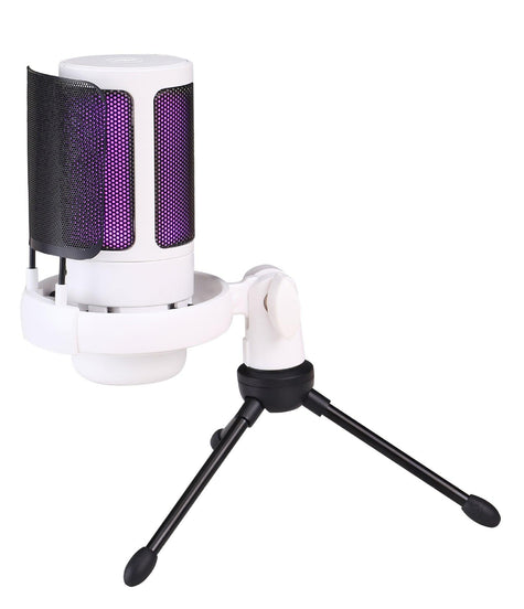 USB colorful computer microphone with RGB lights and noise reduction recording microphone for clear singing and voice capture